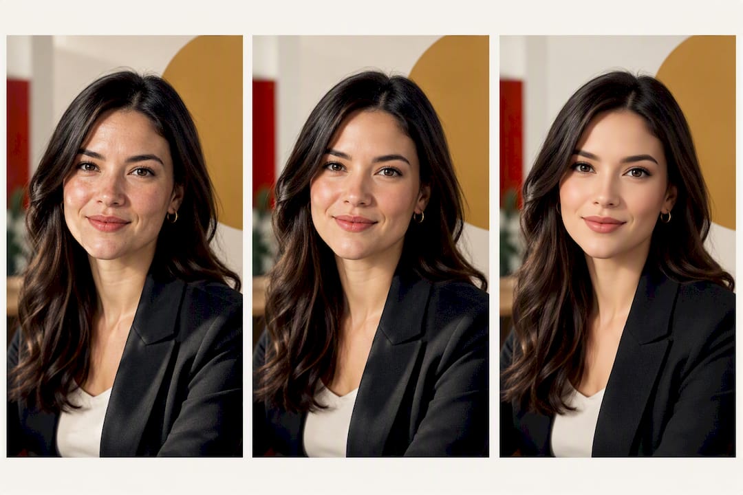 Natural and excessive retouching comparison