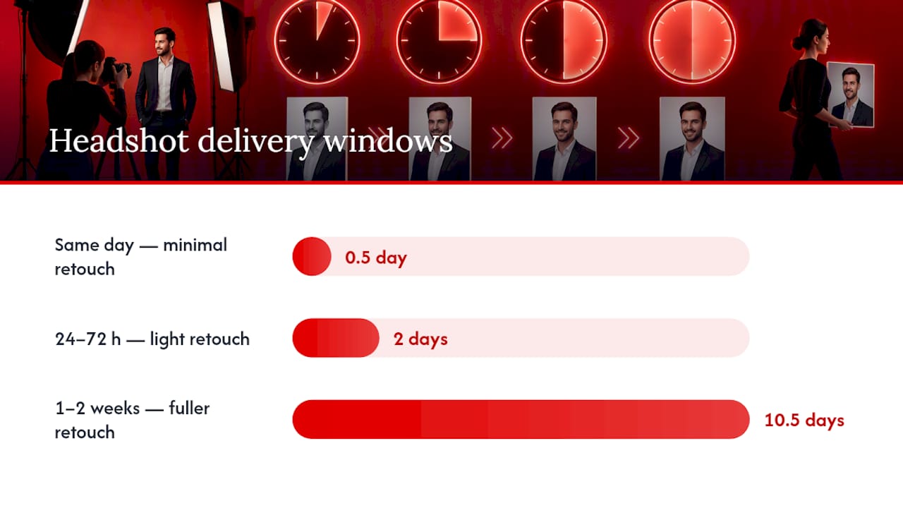 Comparison of three headshot delivery windows